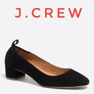 J. Crew Women's Black Anya Suede Block Heels